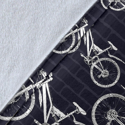 Mountain bike Pattern Print Design 02 Premium Blanket