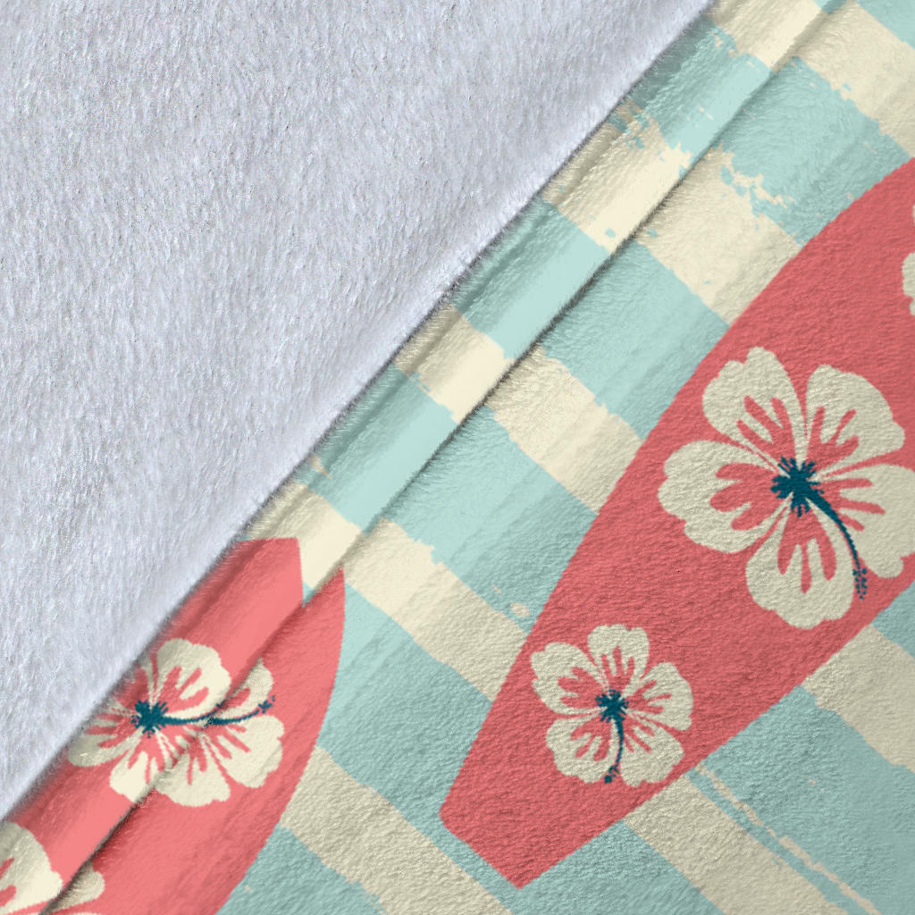 Aloha Hawaii Surfboard Pattern Print Design 02 Premium Blanket