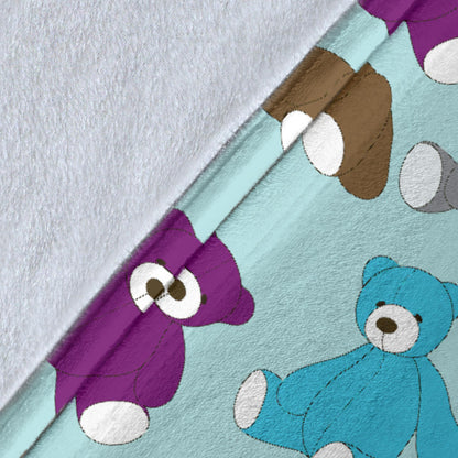 Bear Cute Pattern Print Design 03 Premium Blanket