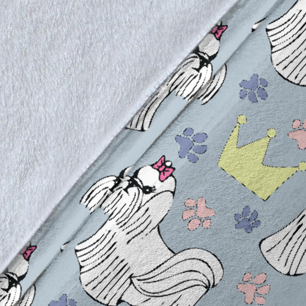 Maltese Pattern Print Design 04 Premium Blanket