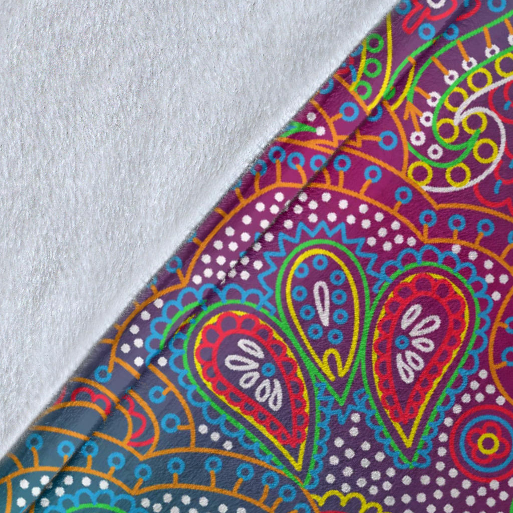 Boho Pattern Print Design 02 Premium Blanket