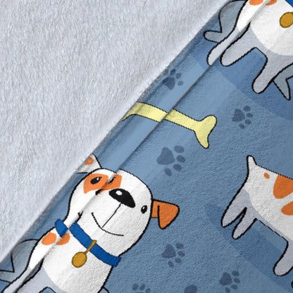 Bull Terriers Pattern Print Design 04 Premium Blanket