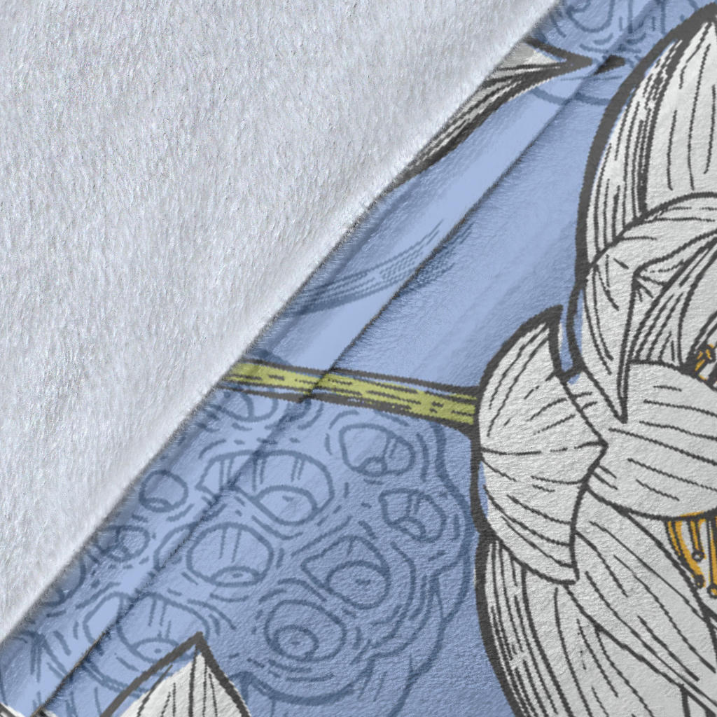 Lotus Pattern Print Design 04 Premium Blanket