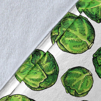 Brussels Sprouts Pattern Print Design 02 Premium Blanket
