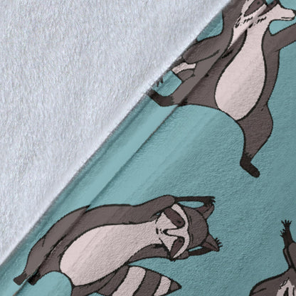 Raccoon Pattern Print Design A07 Premium Blanket