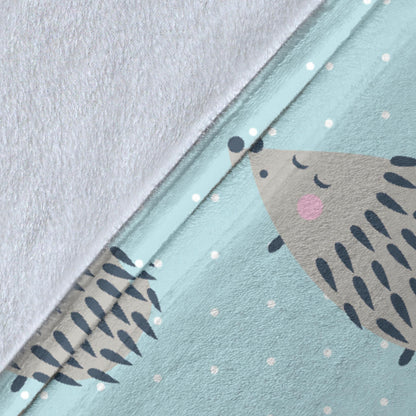 Hedgehog Pattern Print Design 02 Premium Blanket