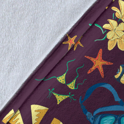 Aloha Hawaii Pattern Print Design 01 Premium Blanket