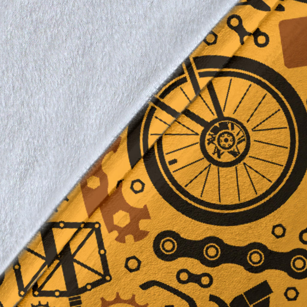 Mountain bike Pattern Print Design 03 Premium Blanket