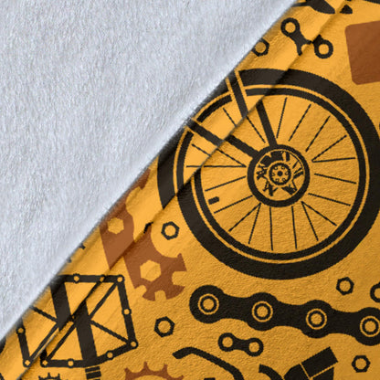 Mountain bike Pattern Print Design 03 Premium Blanket