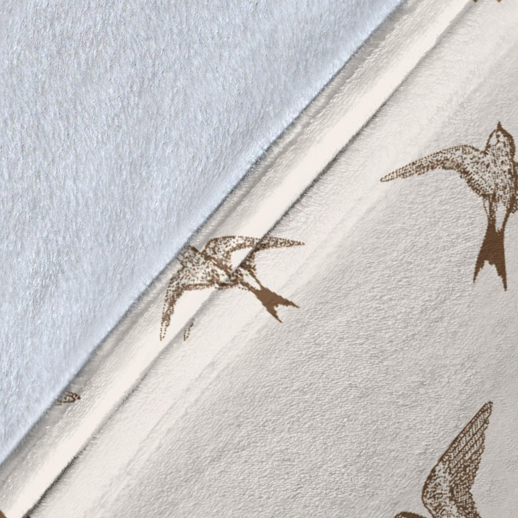 Swallow Bird Pattern Print Design 01 Premium Blanket