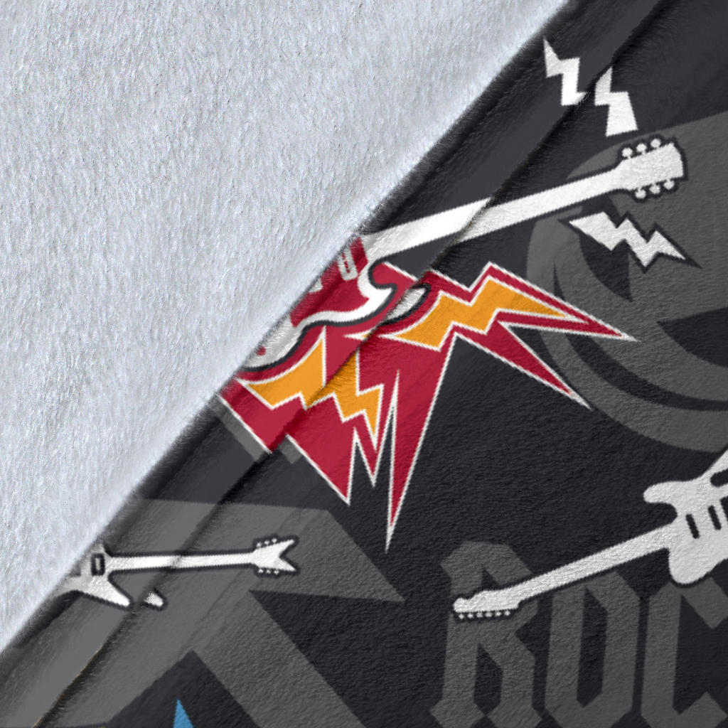 Rock and Roll Pattern Print Design A01 Premium Blanket