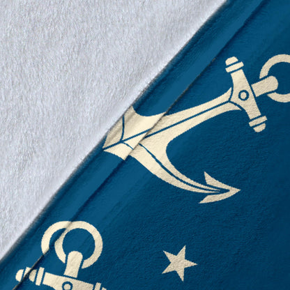 Anchor Pattern Print Design 01 Premium Blanket
