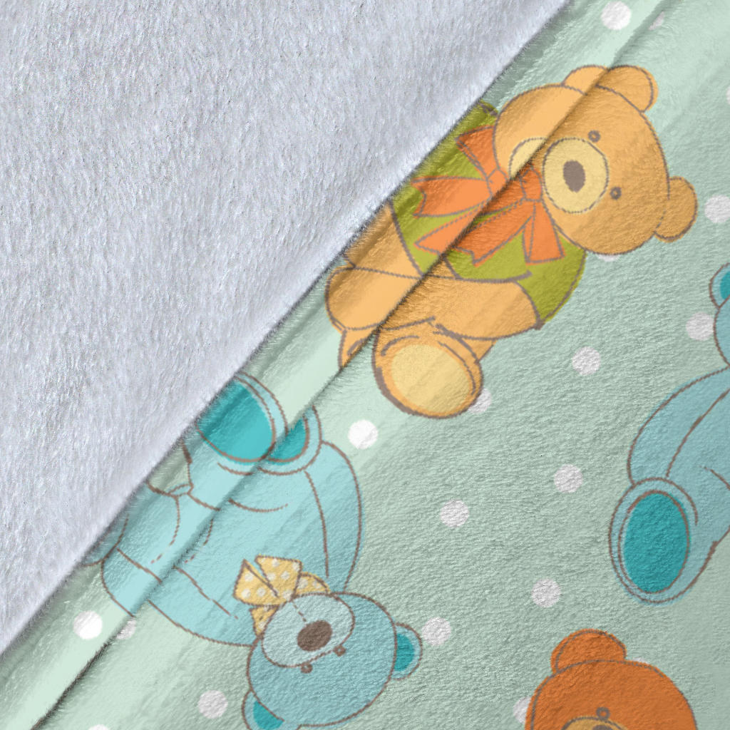 Bear Pattern Print Design 02 Premium Blanket