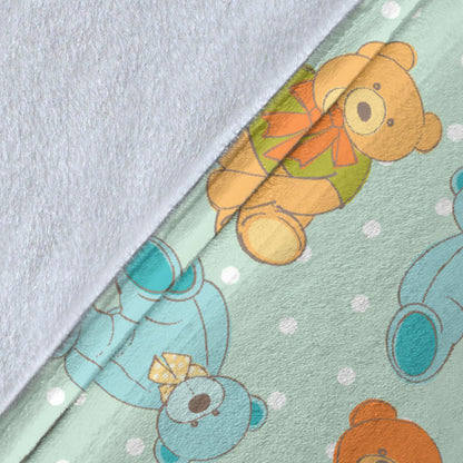 Bear Pattern Print Design 02 Premium Blanket