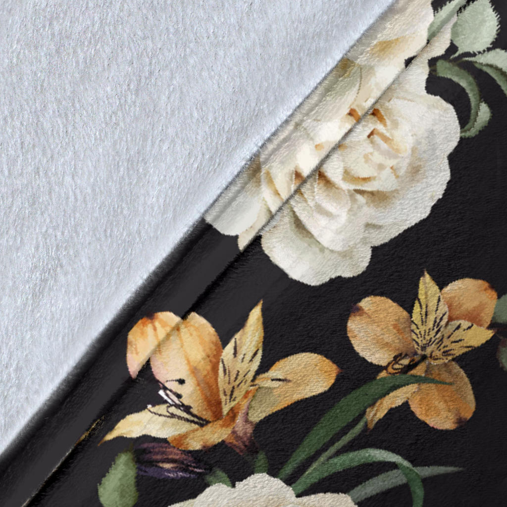Rose Pattern Print Design A01 Premium Blanket