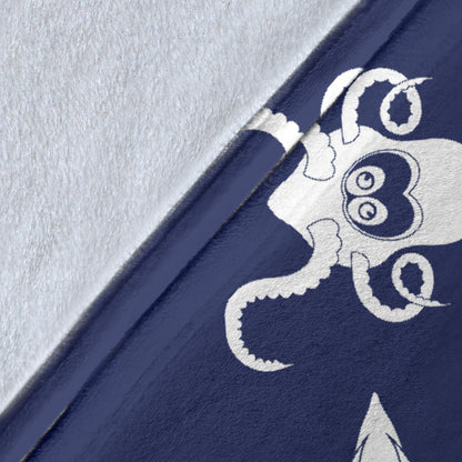 Giant Squid Pattern Print Design 02 Premium Blanket