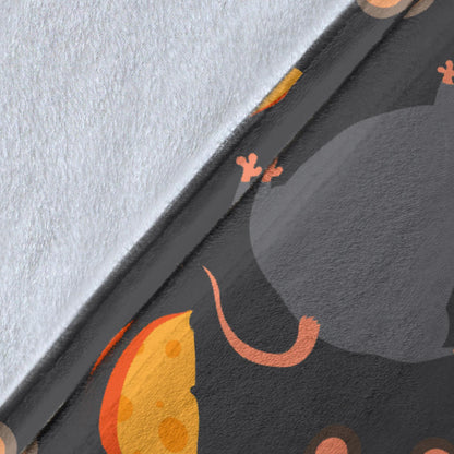 Rat Pattern Print Design 04 Premium Blanket