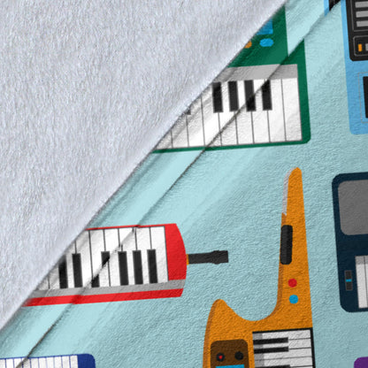Synthesizer Pattern Print Design 02 Premium Blanket