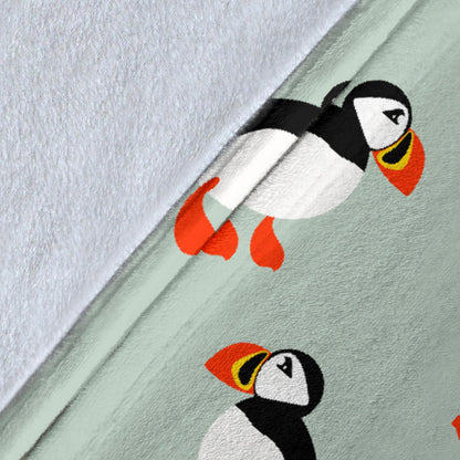 Puffin Pattern Print Design A03 Premium Blanket