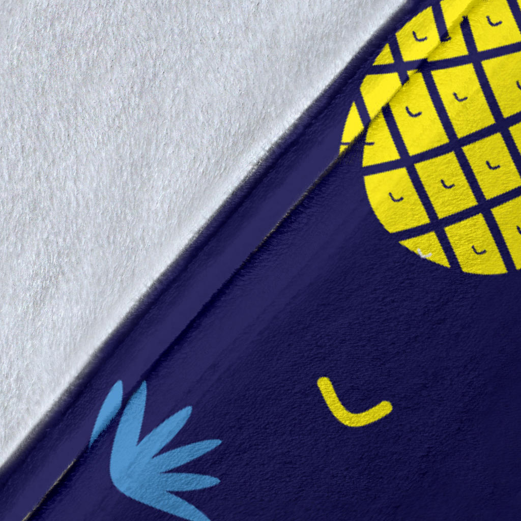Pineapple Pattern Print Design A01 Premium Blanket