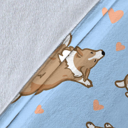 Pembroke Welsh Corgis Pattern Print Design A05 Premium Blanket