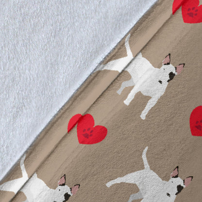 Bull Terriers Pattern Print Design 01 Premium Blanket