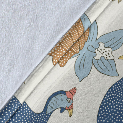 Guinea Fowl Pattern Print Design 01 Premium Blanket