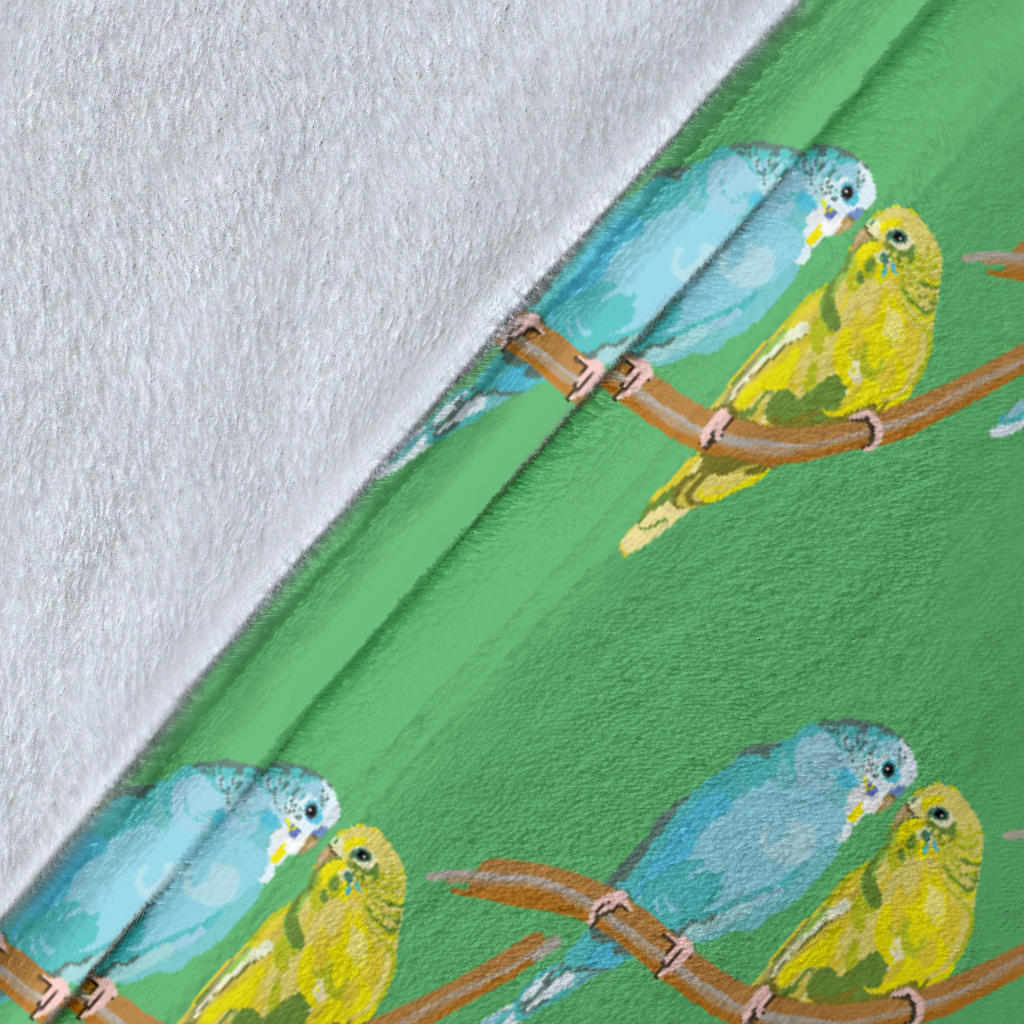 Budgerigar Pattern Print Design 01 Premium Blanket