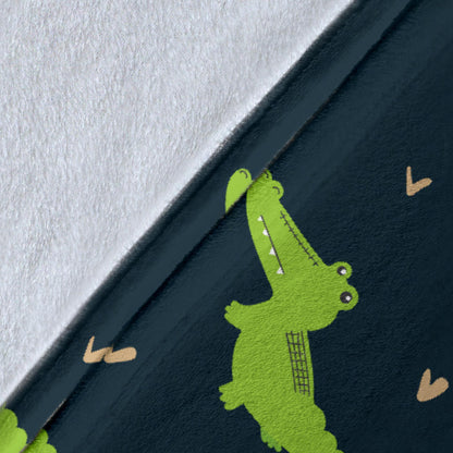 Alligator Pattern Print Design 02 Premium Blanket