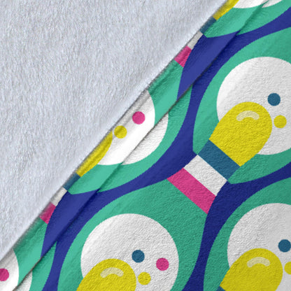 Bowling Pattern Print Design 04 Premium Blanket