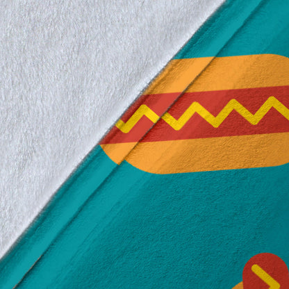 Hot Dog Pattern Print Design 03 Premium Blanket