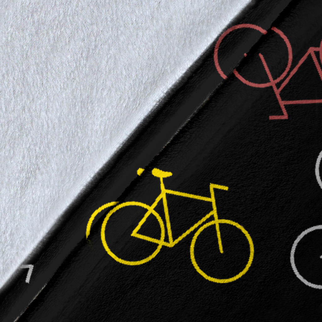 Bicycle Pattern Print Design 03 Premium Blanket