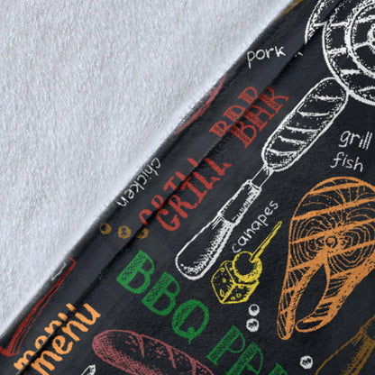 Barbecue Pattern Print Design 03 Premium Blanket