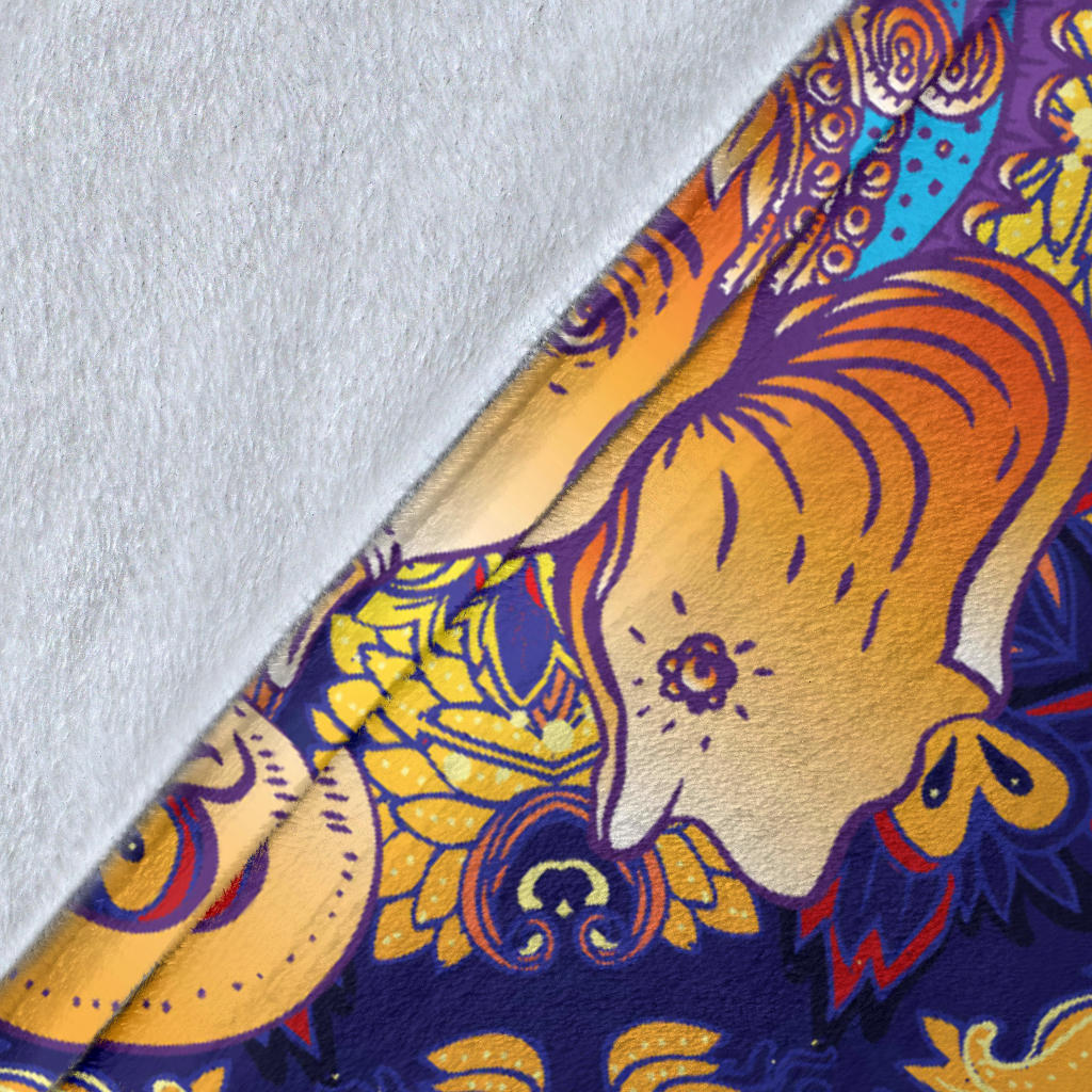 Ganesha Pattern Print Design 01 Premium Blanket