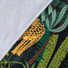 Jaguar Jungle Pattern Print Design 03 Premium Blanket