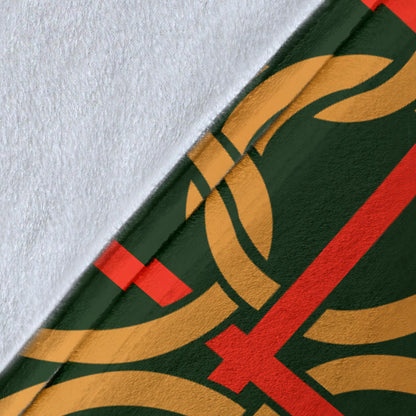 Irish Pattern Print Design 01 Premium Blanket