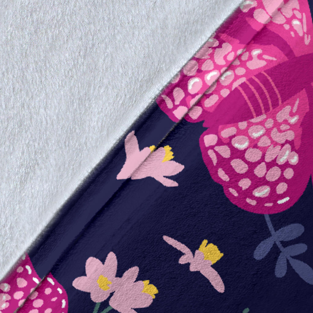 Monarch Butterfly Pattern Print Design 03 Premium Blanket