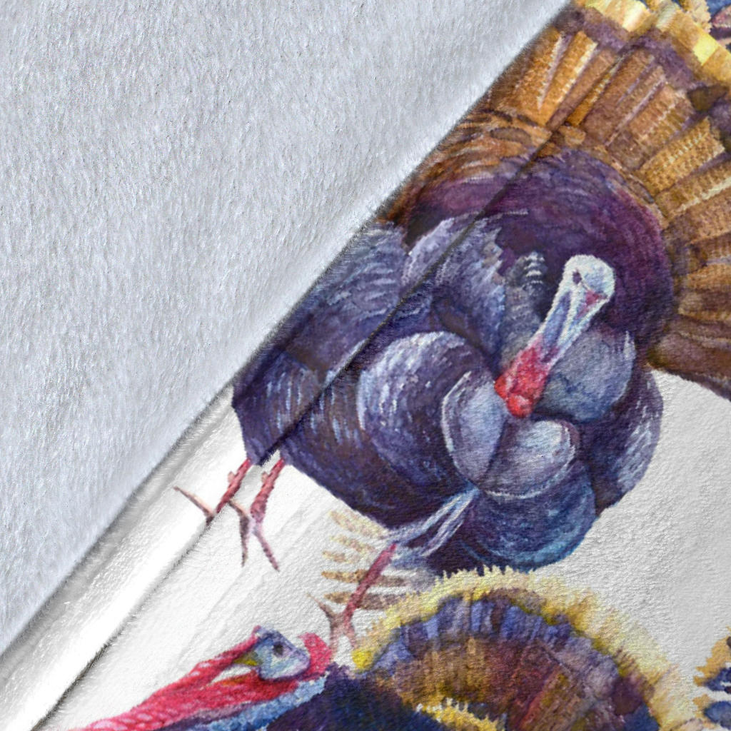 Turkey Pattern Print Design 01 Premium Blanket