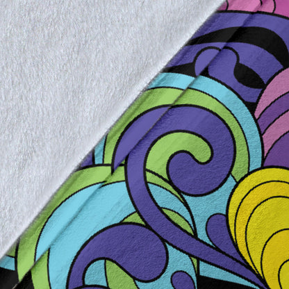 Psychedelic Pattern Print Design A04 Premium Blanket