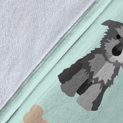 Schnauzers Pattern Print Design A03 Premium Blanket