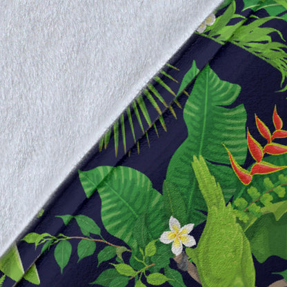 Rainforest Parrot Pattern Print Design A03 Premium Blanket
