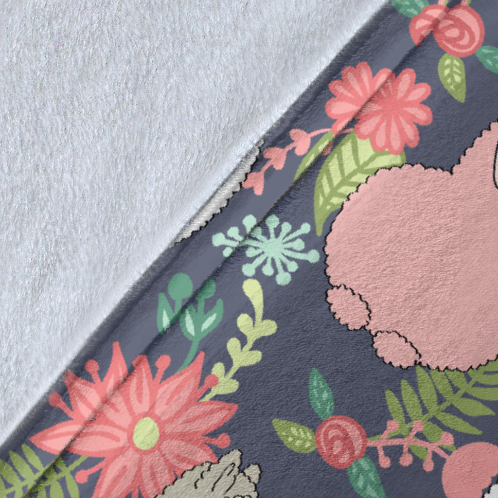 Alpaca Pattern Print Design 03 Premium Blanket