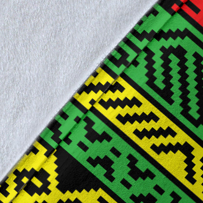 Rastafarian Pattern Print Design A02 Premium Blanket