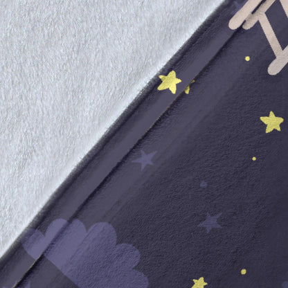 Sheep Night Pattern Print Design 02 Premium Blanket