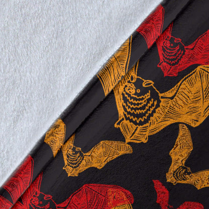 Bat Pattern Print Design 01 Premium Blanket