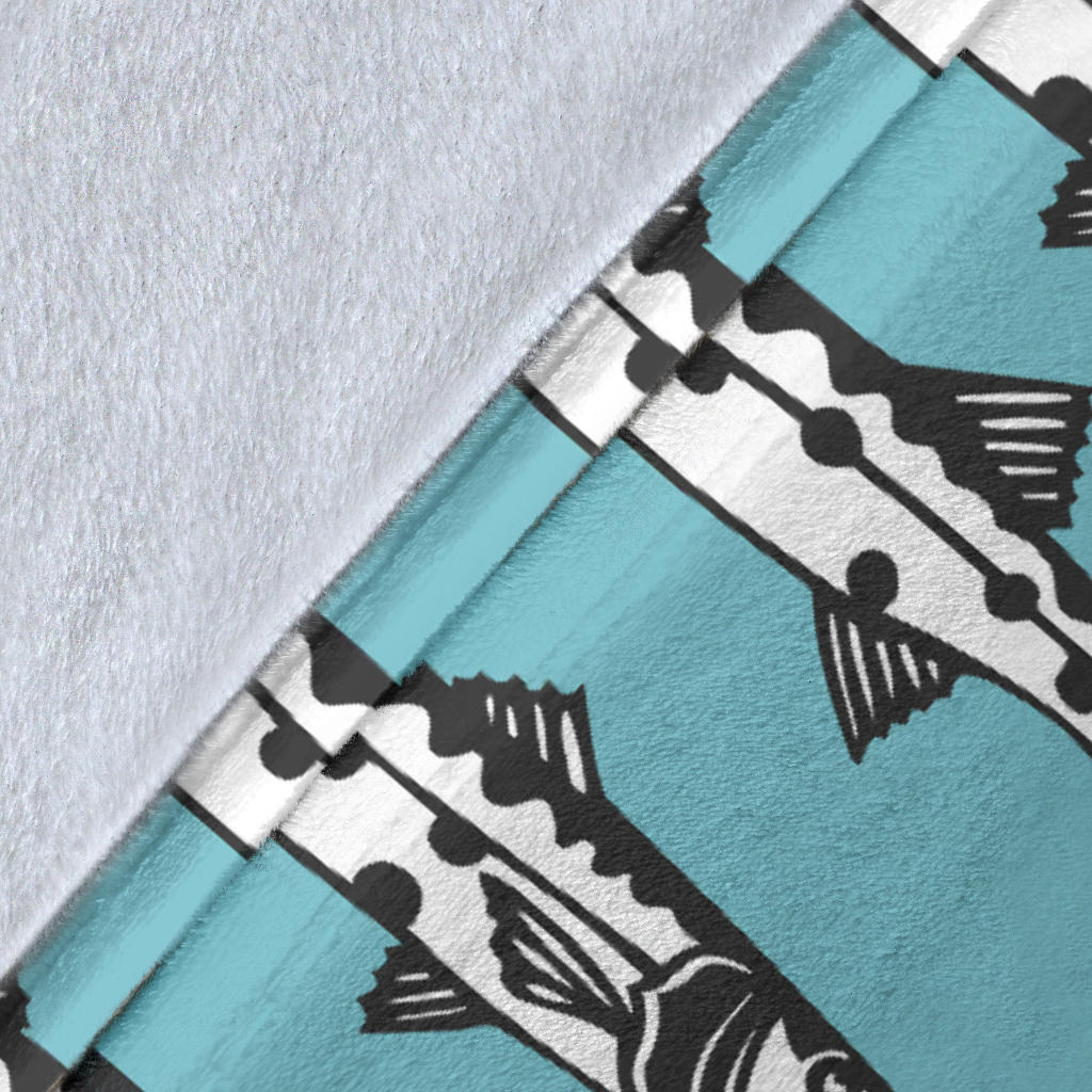 Barracuda Pattern Print Design 03 Premium Blanket