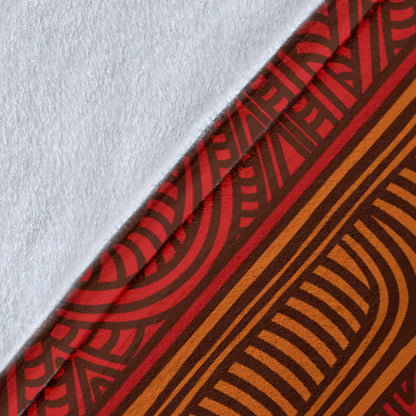 Maori Pattern Print Design 05 Premium Blanket