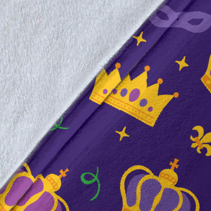 Mardi Gras Pattern Print Design 03 Premium Blanket
