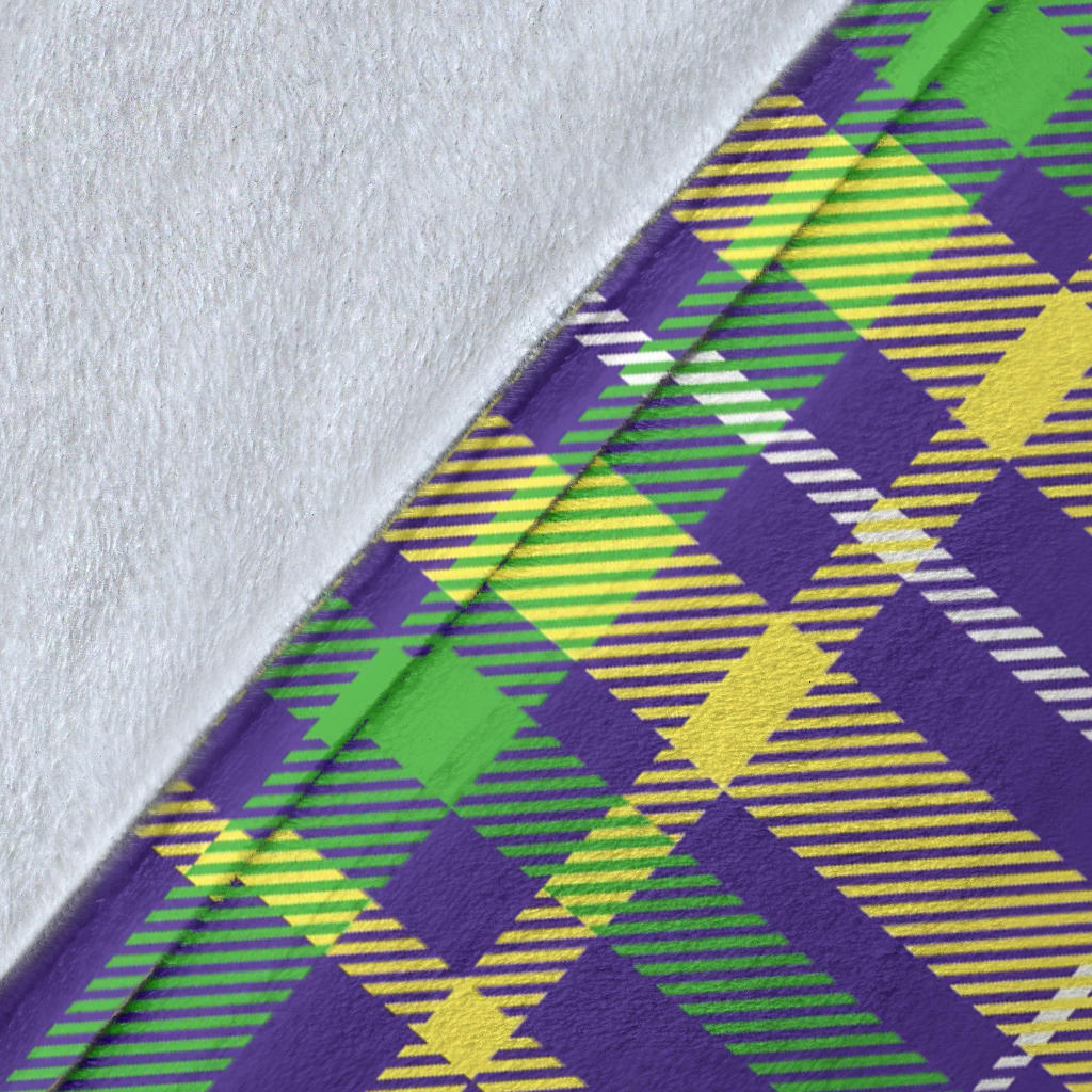 Mardi Gras Pattern Print Design 010 Premium Blanket