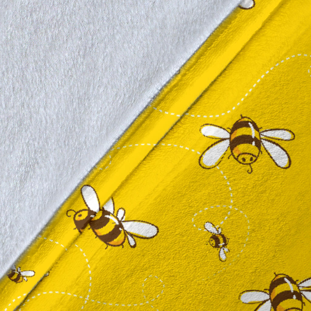 Bee Pattern Print Design 05 Premium Blanket